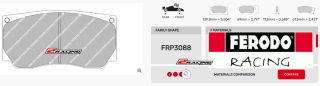 Závodní destičky DS3.12 Ferodo racing FRP3088G