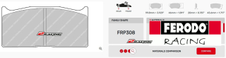Závodní destičky DS3.12 Ferodo racing FRP308G