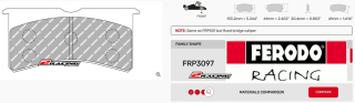 Závodní destičky DS3.12 Ferodo racing FRP3097G