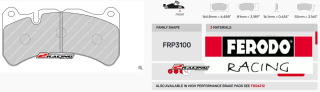 Závodní destičky DS3.12 Ferodo racing FRP3100G