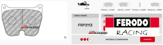 Závodní destičky DS3000 Ferodo racing FRP3113R