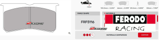 Závodní destičky DS3000 Ferodo racing FRP3116R