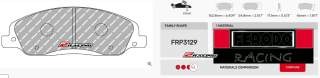 Závodní destičky DS2500 Ferodo racing FRP3129H