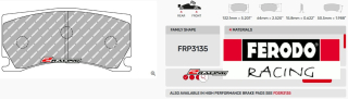 Závodní destičky DS2500 Ferodo racing FRP3135H