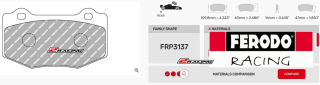 Závodní destičky DS3.12 Ferodo racing FRP3137G