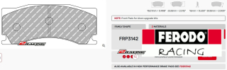 Závodní destičky DS2500 Ferodo racing FRP3142H