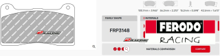 Závodní destičky DS2500 Ferodo racing FRP3148H