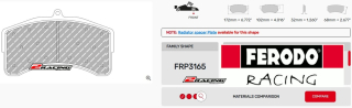 Závodní destičky TL180 Ferodo racing FRP3165TL180