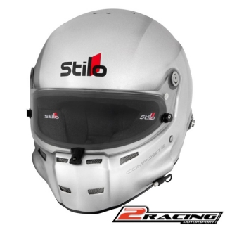 Integrální závodní helma Stilo ST5F N Composite s interkomem stříbrná