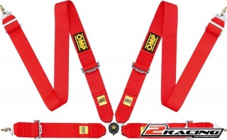 OMP 4 bodý bezpečnostní pás FIA závodní červený,černý