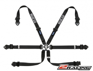 Sparco 6 bodý bezpečnostní pás FIA závodní 2“ modrý,červený,černý