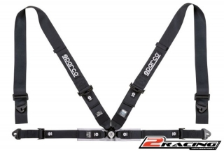 Sparco 4 bodý bezpečnostní pás FIA závodní modrý,červený,černý
