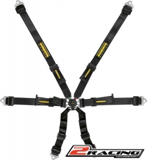 Schroth 6 bodý bezpečnostní pás FIA závodní 2“ modrý,červený,černý