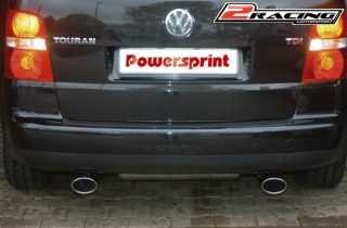 Zadní tlumič výfuku s koncovkami levá pravá strana VW Touran 2.0 TDI 972007SA7PSK01