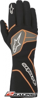 Rukavice Alpinestars Tech 1 Race v2 oranžová černá s FIA homologací