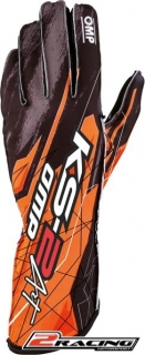 Dětské Kartingové rukavice OMP KS-2 Art oranžová černá
