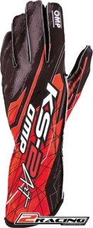 Dětské Kartingové rukavice OMP KS-2 Art červená černá