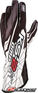 Kartingové rukavice OMP KS-2 Art černá bílá