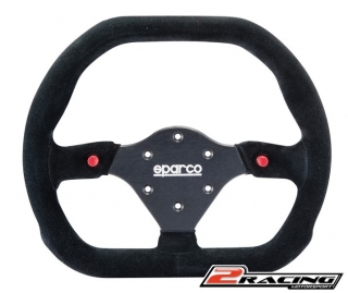 Semišový závodní volant Sparco P310 plochý tříramenný 310x260/0mm