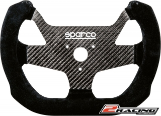 Semišový závodní volant Sparco F-10C karbonový plochý otevřený 272/0mm