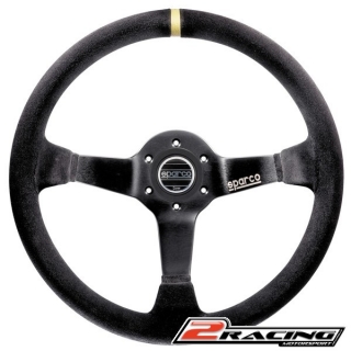 Semišový závodní volant Sparco R325 tříramenný 350/95mm