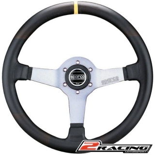 Kožený závodní volant Sparco R345 Monza tříramenný 350/63mm