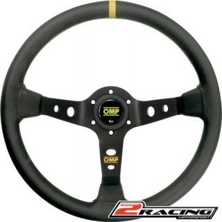 Kožený závodní volant OMP Corsica tříramenný 350/95mm