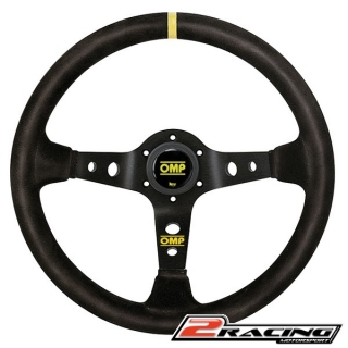 Semišový závodní volant OMP Corsica 330 tříramenný 330/95mm