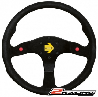 Semišový závodní volant Momo Model 80 tříramenný 350/37mm