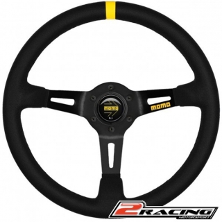 Kožený závodní volant Momo Model 08 tříramenný 350/87mm