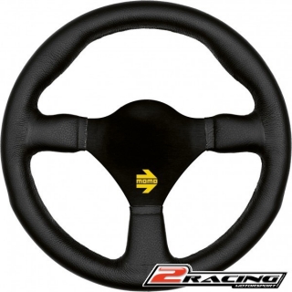 Kožený závodní volant Momo Model 26 plochý tříramenný 260/0mm