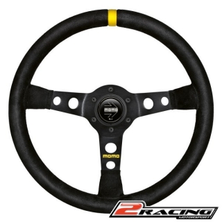 Kožený závodní volant Momo Model 07 tříramenný 350/70mm