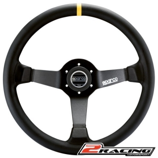 Kožený závodní volant Sparco R345 Monza tříramenný 350/63mm