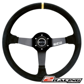 Semišový závodní volant Sparco R368 tříramenný 380/65mm