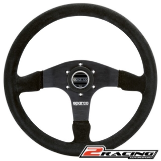 Semišový závodní volant Sparco R375 tříramenný 350/36mm