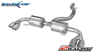 Zadní tlumič koncovkou výfuku 2x průměru 80 Racing P+L Inoxcar racing AUS1.02.RA