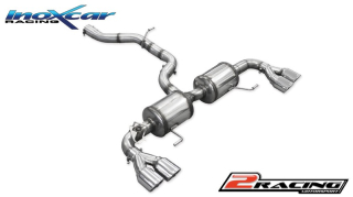 Zadní tlumič koncovkou výfuku 2x průměru 80 X-RACE P+L + Valves assembly společně soriginal electric engines Inoxcar racing VALV.S1.01