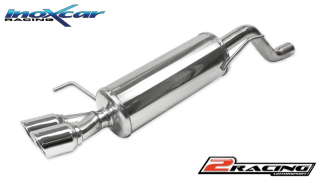 Zadní tlumič koncovkou výfuku 2 x průměru 80 X-RACE Inoxcar racing ALMI.01.XR80