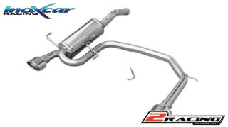 Stainless steel DUPLEX Zadní exhaust společně stail pipe Oválná 120x80 mm Inoxcar racing TWAL.05.120