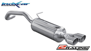 Zadní výfuk z nerezové oceli s koncovkou 2 x průměru 80 X-RACE Inoxcar racing AUA1.01.XR80