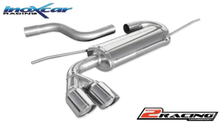 Zadní tlumič koncovkou výfuku 2 x průměru 80 X-RACE Inoxcar racing OVAU.08.XR80