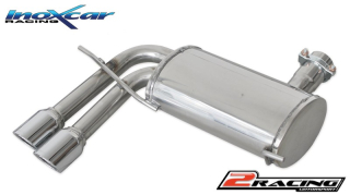 Zadní tlumič koncovkou výfuku 2 x průměru 80 X-RACE Inoxcar racing OVAU.24.XR80