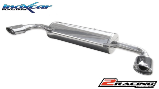 Stainless steel DUPLEX Zadní exhaust společně stail pipe Oválná 120x80 OBLIQUE - exclusive assemblage společně soriginal spoiler of Audi TT (8J) 3.2 V6 Quattro; Inoxcar racing TWAU.09.SB