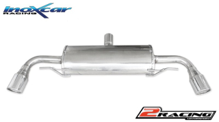 Stainless steel DUPLEX Zadní exhaust společně stail pipe průměru 110 X-RACE Inoxcar racing TWAU.10.XR11