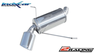 Zadní tlumič s oválnou koncovkou výfuku 120×80 OBLIQUE Inoxcar racing BME87.02.SB