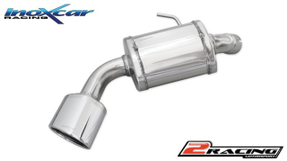 Zadní výfuk z nerezové oceli s koncovkou Oválná 120x80 mm OBLIQUE Inoxcar racing BME87.01.SB