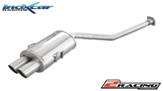 Zadní výfuk z nerezové oceli s koncovkou 2 x průměru 80 Racing Inoxcar racing OVBM.02.RA