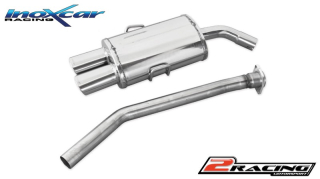 Zadní výfuk z nerezové oceli s koncovkou 2 x Oválná 90x70 mm Inoxcar racing OVBM.02.90
