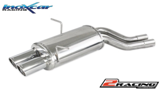 Zadní výfuk z nerezové oceli s koncovkou 2 x průměru 80 X-RACE Inoxcar racing OVBM.08.XR80