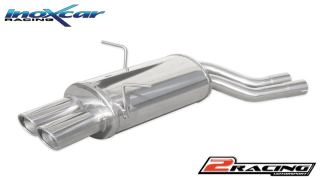 Zadní výfuk z nerezové oceli s koncovkou 2 x Oválná 90x70 mm Inoxcar racing OVBM.15.90